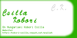 csilla kobori business card